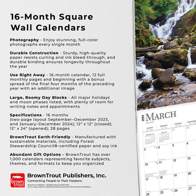 2024 BrownTrout Ireland 12" x 12" Monthly Wall Calendar (9781975463298)