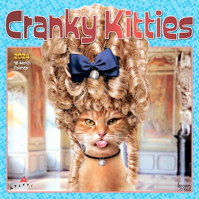 2024 BrownTrout Avanti Cranky Kitties 12 x 12 Monthly Wall Calendar (9781975466503)
