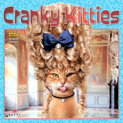 2024 BrownTrout Avanti Cranky Kitties 12 x 12 Monthly Wall Calendar (9781975466503)