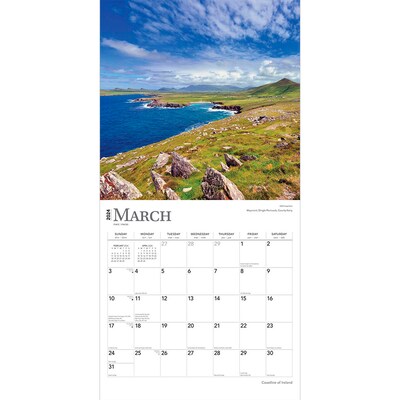 2024 BrownTrout Coastline of Ireland 12" x 12" Monthly Wall Calendar (9781975462376)
