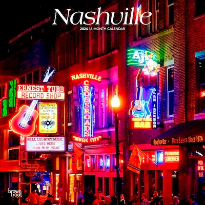 2024 BrownTrout Nashville 12 x 12 Monthly Wall Calendar (9781975468972)