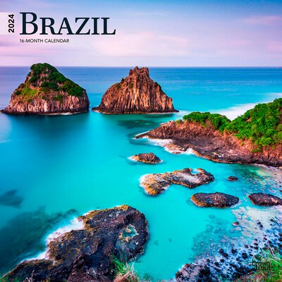 2024 BrownTrout Brazil 12 x 12 Monthly Wall Calendar (9781975467418)
