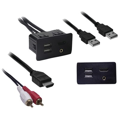 Axxess USB/Auxiliary/HDMI Knockout Replacement Panel for Ford (AX-FDUSBAUX)