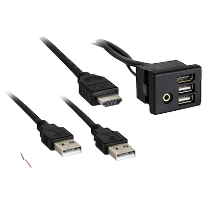 Axxess USB Hub Replacement Knockout for 2014 & Up GM, 3ft (AX-GMUSBAUX-3)