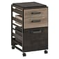 Bush Furniture Refinery Collection 3-Drawer Mobile Lateral File Cabinet, Letter Size, Rustic Gray (RFF116RG-03)
