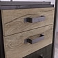 Bush Furniture Refinery 50"W Industrial Desk with 3 Drawer Mobile File Cabinet, Rustic Gray/Charred Wood (RFY006RG)