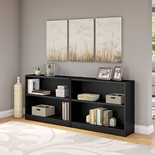 Bush Furniture Universal 30H 2-Shelf Bookcase, Classic Black, Set of 2 (UB001BL)