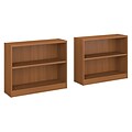 Bush Furniture Universal 2 Shelf Bookcase, Royal Oak, Set of 2 (UB001RO)