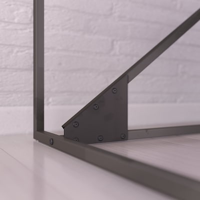 Bush Furniture Refinery 62"W L Shaped Industrial Desk, Rustic Gray/Charred Wood (RFY003RG)