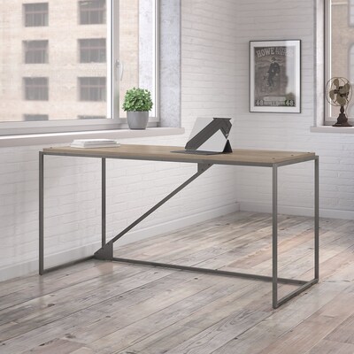 Bush Furniture Refinery 62W Industrial Desk, Rustic Gray (RFD162RG-03)