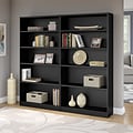 Bush Furniture Universal Tall 5 Shelf 72H Bookcase, Classic Black, Set of 2 (UB003BL)