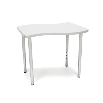 OFM Wave Adapt Series 34.75W x 22.50D Standard Height Adjustable Table, Gray (WAVE-S-LL-GRYNB)