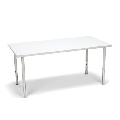 OFM Rectangle Adapt Series 60W x 30D Standard Height Adjustable Rectangle Table, White (RECT-LL-WHT)