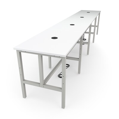 OFM 186 Laminate Endure Series Standing Height Table, White (9016-T-GRY-WHT)