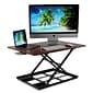 Mount-It! 32"W Adjustable Standing Desk Converter, Brown (MI-7929-BRN)