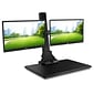 Mount-It! 28"W Electric Adjustable Standing Desk Converter with Dual Monitor Mount, Black (MI-7952)