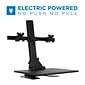 Mount-It! 28"W Electric Adjustable Standing Desk Converter with Dual Monitor Mount, Black (MI-7952)