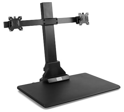 Mount-It! 28W Electric Adjustable Standing Desk Converter with Dual Monitor Mount, Black (MI-7952)