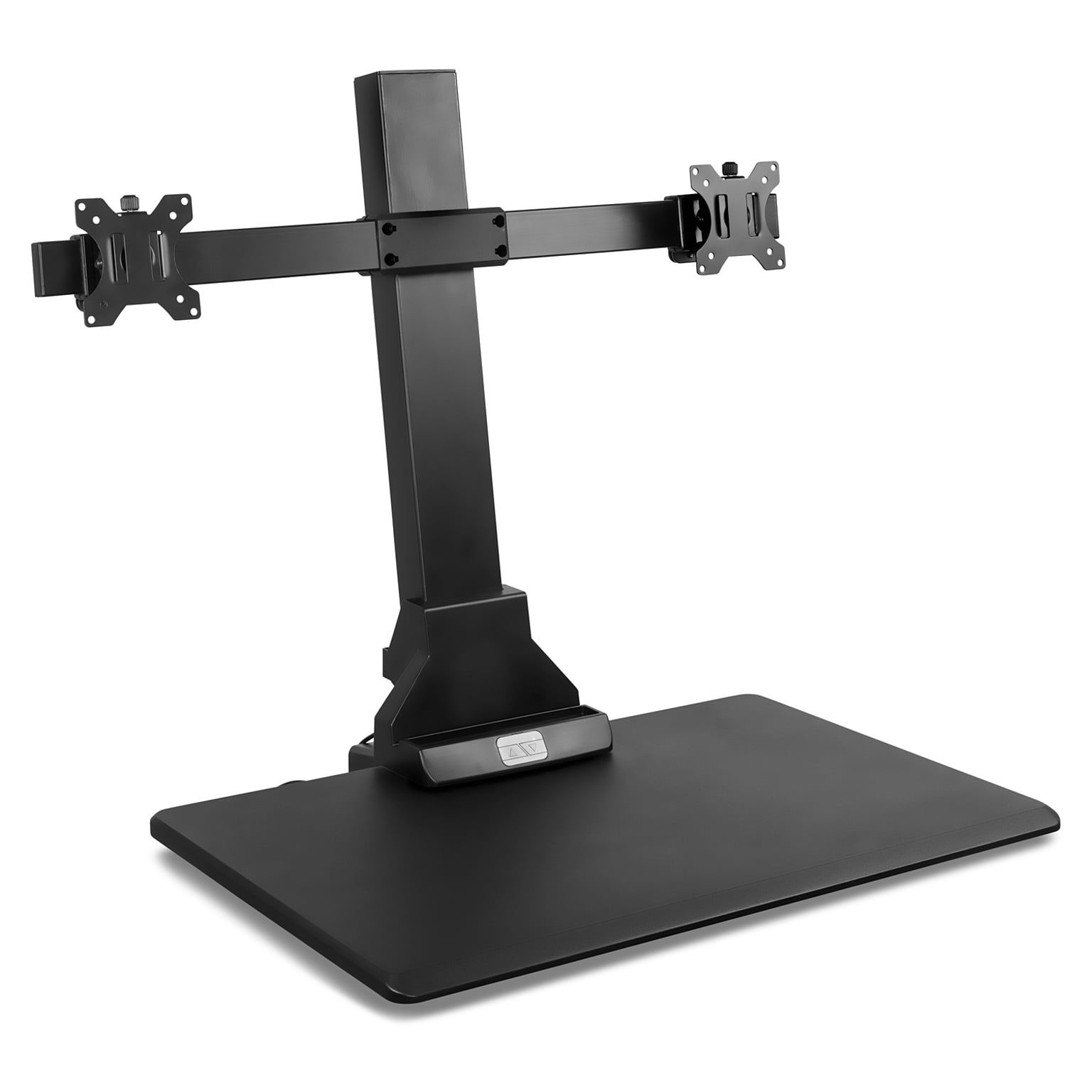 Mount-It! 28W Electric Adjustable Standing Desk Converter with Dual Monitor Mount, Black (MI-7952)