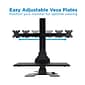 Mount-It! 28"W Electric Adjustable Standing Desk Converter with Dual Monitor Mount, Black (MI-7952)