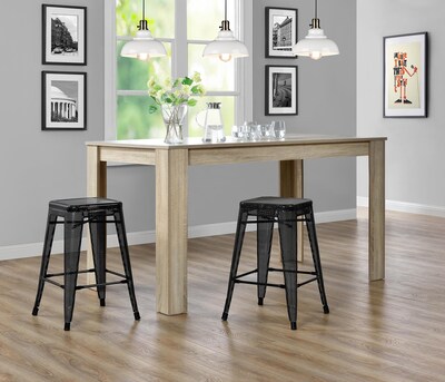 DHP Nova Metal Mesh Backless Counter Stool, Black (S000001)
