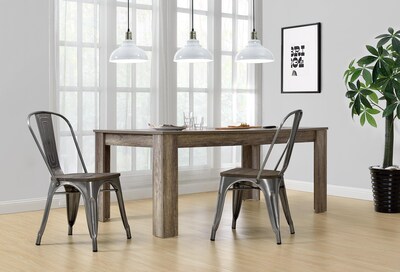 DHP Fusion Metal Dining Chair, Antique Gun Metal (C001105)