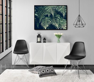 DHP Mid Century Modern Molded Chair, Black (C011601)