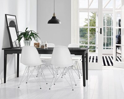 DHP Mid Century Modern Molded Chair, White (C010502)