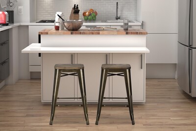 DHP Fusion Counter Stool Distressed Metal, Bronze (S002107)