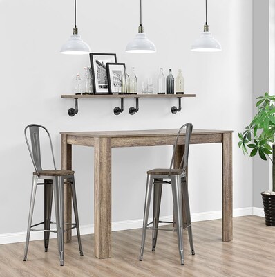DHP Luxor Metal Bar Stool, Antique Gun Metal (S005105)