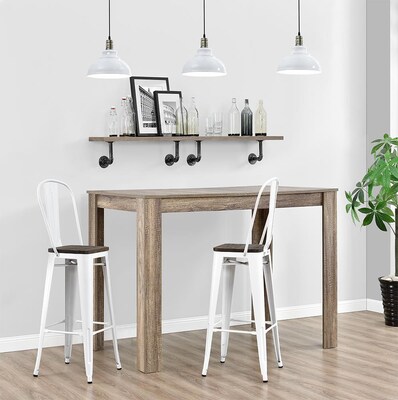 DHP Luxor Metal Bar Stool, White (S005102)