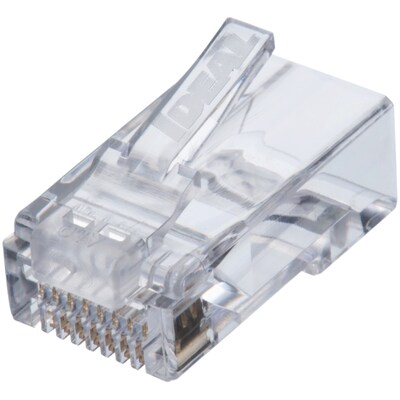 IDEAL 85-376 CAT-6 Feed-Thru RJ45 Mod Plugs, 50/Pack