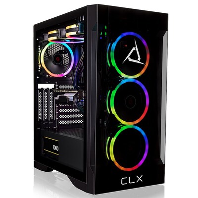 CLX SET TGMSETRTH2A01BM Gaming Desktop Computer, AMD Ryzen 9 7900X, 32GB Memory, 1TB SSD, 4TB HDD