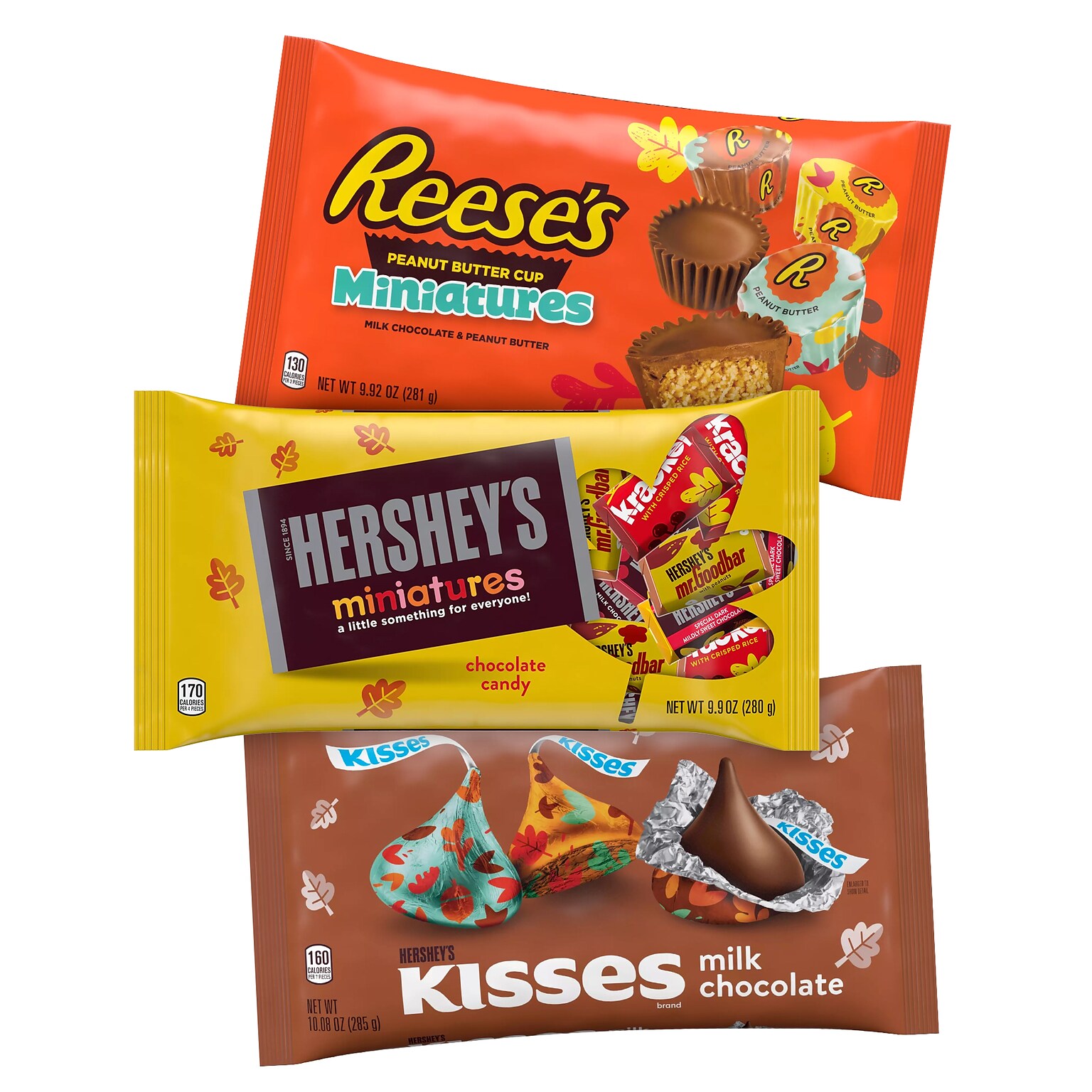 Hersheys Snack Size Assorted Chocolate Fall Candy, 3/Pack (600-00765)