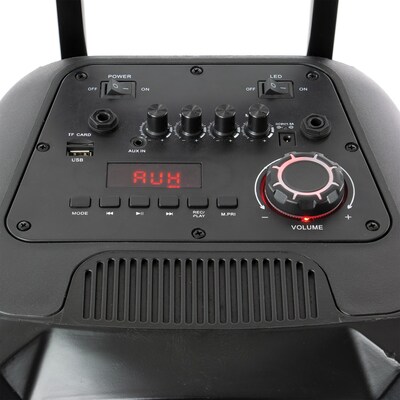 QFX 10-In. Portable Bluetooth Party Sound System, 2-Pack, Black (PBX-210)