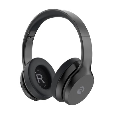 Raycon The Fitness Wireless Noise Canceling Over-Ear Headphones with Microphone, Bluetooth, Black Steel (RBH841-23E-BLA)