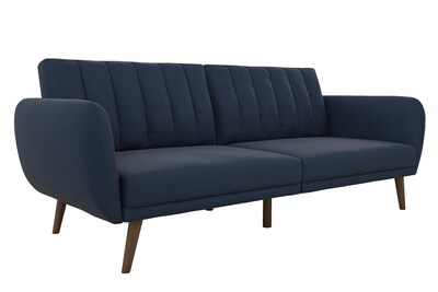 DHP Novogratz Brittany Navy 81.5L  Linen Futon (2115629N)