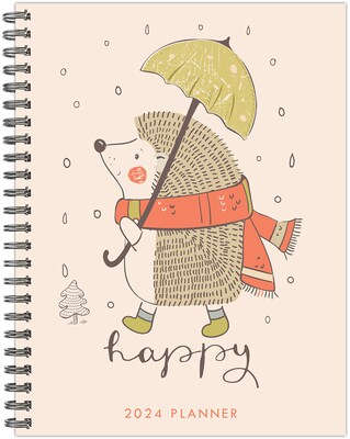 2024 Willow Creek Press Happy Hedgehog 6.5 x 8.5 Softcover Weekly Planner (39823)