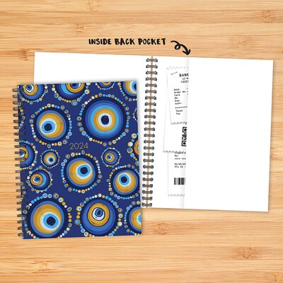 2024 Willow Creek Press Turkish Blue Eye 6.5" x 8.5" Softcover Weekly Planner (39854)