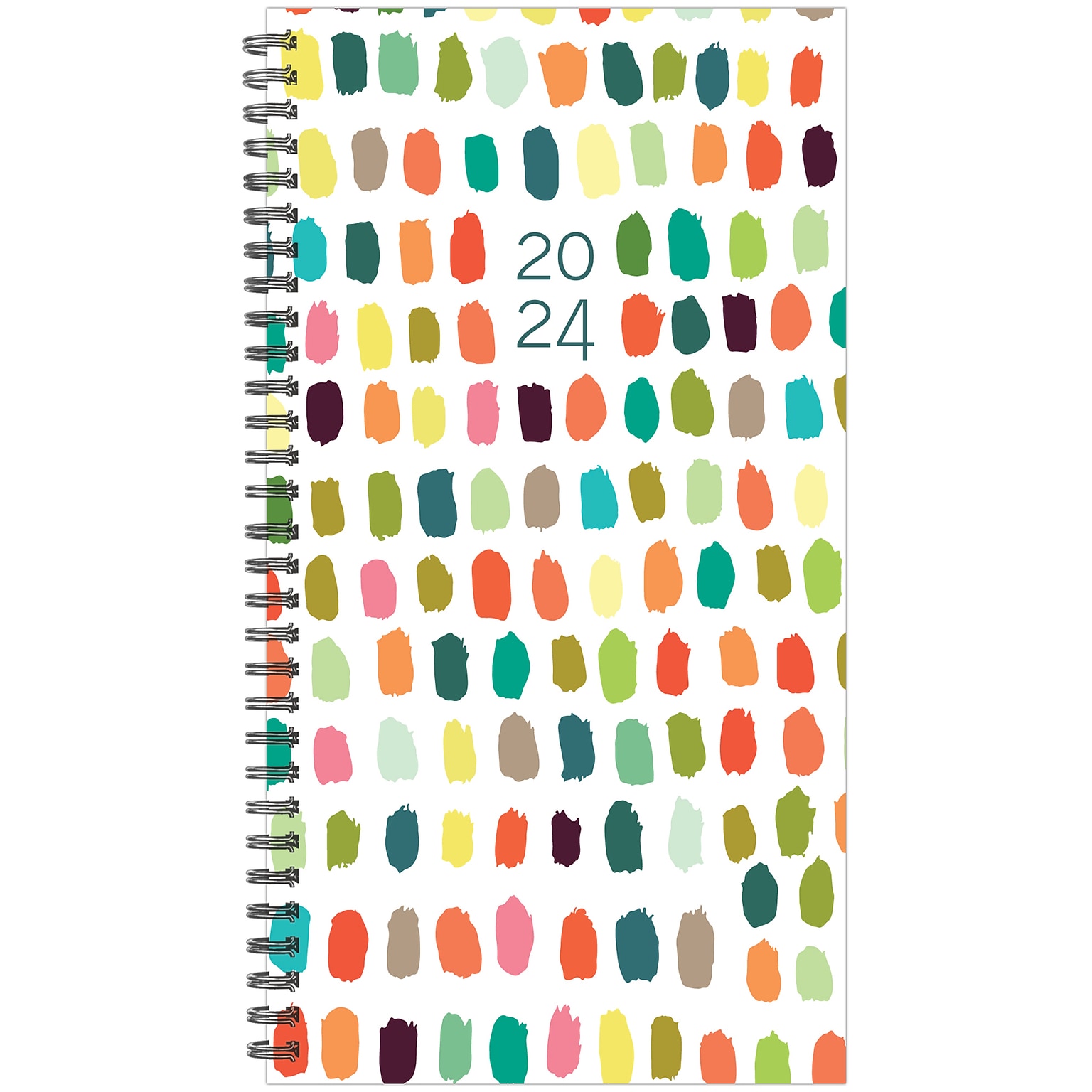 2024 Willow Creek Press Happy Dot 3.5 x 6.5 Softcover Weekly Spiral Planner (39663)