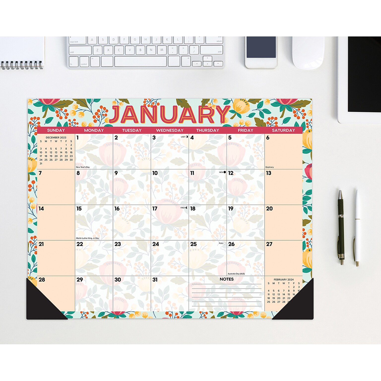 2025 Willow Creek Spring Floral 22" x 17" Monthly Desk or Wall Calendar