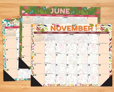2024 Willow Creek Spring Floral 22 x 17 Monthly Desk or Wall Calendar, Multicolor (38765)