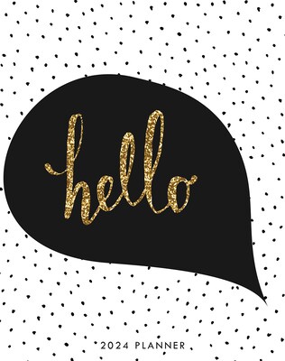 2024 Willow Creek Press Hello 7.5 x 9.5 Booklet Monthly Planner (39182)