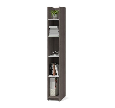 Bestar® Small Space 10 Storage Tower in Bark Gray and White