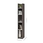Bestar® Small Space 10" Storage Tower in Bark Gray and White