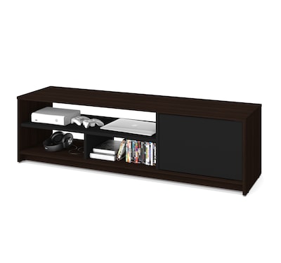 Bestar® Small Space 53.5 TV Stand in Dark Chocolate and Black