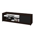 Bestar® Small Space 53.5 TV Stand in Dark Chocolate and Black