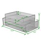 Mind Reader Network Collection 6 Compartment Front Loading Letter Tray with Side Storage, Silver Wire Mesh (4TSIDE2-SIL)