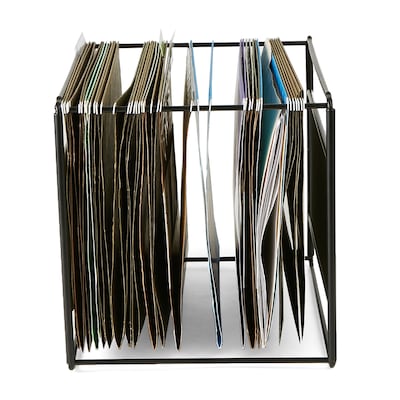 Mind Reader Metal Mesh Hanging Folder File Organizer, Black (BOXFILE-BLK)