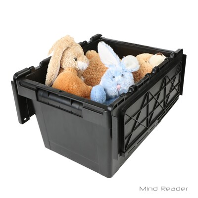 IRIS Store-It-All 72 Qt. Latching Lid Storage Tote, Black, 2/Pack (586530)